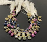 Natural Multi Sapphire Gemstone Beads, Multi Sapphire Beads, Jewelry Supplies, Bulk Wholesale Beads, 7.75” Strand