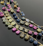 Natural Multi Sapphire Gemstone Beads, Multi Sapphire Beads, Jewelry Supplies, Bulk Wholesale Beads, 7.75” Strand