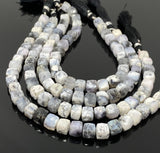 Dendrite Opal Gemstone Beads, Dendrite 3D Cube Box Beads, Bulk Wholesale Beads, 7mm - 8mm, 8” Strand