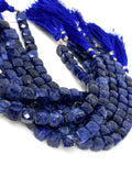 Sodalite Gemstone Beads, Sodalite 3D Cube Box Beads, Bulk Wholesale Beads, 7.5mm - 8.5mm, 8"Strand