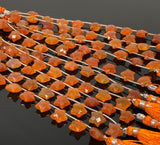 Carnelian Gemstone Beads, Natural Carnelian Star Shape Beads, Jewelry Supplies, Bulk Wholesale Beads,