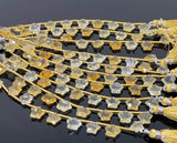 Citrine Gemstone Beads, Citrine Star Beads, Jewelry Supplies, Wholesale Bulk Beads, 10.5mm x 10.5mm , 5” Strand/ 10 Beads