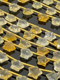 Citrine Gemstone Beads, Citrine Star Beads, Jewelry Supplies, Wholesale Bulk Beads, 10.5mm x 10.5mm , 5” Strand/ 10 Beads