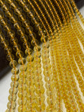 15” Citrine Gemstone Beads, Citrine Beads, Jewelry Supplies, Jewelry Making, Wholesale Beads, Bulk Beads
