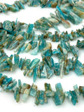 African Amazonite Gemstone Beads, Natural Rough Amazonite Polished Beads, Jewelry Supplies, Bulk Wholesale Beads, 8" Strand
