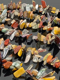 Natural Multi Gemstone Beads, Rough Polished Uncut Beads, Gemstone Beads, Jewelry Supplies, Wholesale Bulk Beads, 8mm - 15mm, 8" Strand
