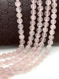 6.5mm Rose Quartz Gemstone Beads, Jewelry Supplies for Jewelry Making, Wholesale Bulk Beads, AAA Quality, 15” Strand