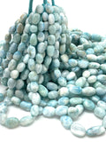 Larimar Gemstone Beads, Spiritual Healing Crystal Larimar Beads AAA Quality, Throat Chakra, December Birthstone Jewelry Supplies, 8mm-11mm