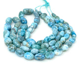 Larimar Beads, Gemstone Beads, Genuine Dominican Republic Larimar Beads - AAA+ Quality, Jewelry Supplies, Healing Crystal, 8x7mm- 17x11mm