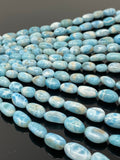 Larimar Beads, Gemstone Beads, Genuine Dominican Republic Larimar Beads - AAA+ Quality, Jewelry Supplies, Healing Crystal, 10x7mm- 18x11mm