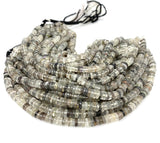 Natural Black Rutile Heishi Beads, Tyre Shape Gemstone Beads, Jewelry Supplies, Wholesale Beads, Bulk Beads, AAA Quality, 16" Strand