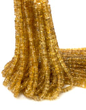 Natural Citrine Heishi Beads, Gemstone Wholesale Beads, Citrine Smooth Disc Beads, 5mm-6mm, 13" Strand