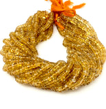 Natural Citrine Heishi Beads, Gemstone Wholesale Beads, Citrine Smooth Disc Beads, 5mm-6mm, 13" Strand