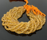 Natural Citrine Heishi Beads, Gemstone Wholesale Beads, Citrine Smooth Disc Beads, 5mm-6mm, 13" Strand