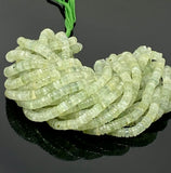 16" Prehnite Heishi Gemstone Beads, Natural Prehnite Disc Bulk Beads, Wholesale Jewelry Supplies for DIY Jewelry Making, 6.5mm - 7.5mm