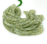 16" Prehnite Heishi Gemstone Beads, Natural Prehnite Disc Bulk Beads, Wholesale Jewelry Supplies for DIY Jewelry Making, 6.5mm - 7.5mm
