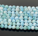 Larimar Beads, Gemstone Beads, Genuine Dominican Republic Larimar Beads - AAA Quality Atlantis Stone, Caribbean Stone Beads, 7” Strand