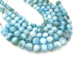 Larimar Beads, Gemstone Beads, Genuine Dominican Republic Larimar Beads - AAA Quality Atlantis Stone, Caribbean Stone Beads, 7” Strand