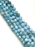 Larimar Beads, Gemstone Beads, Genuine Dominican Republic Larimar Beads - AAA Quality Atlantis Stone, Caribbean Stone Beads, 7” Strand