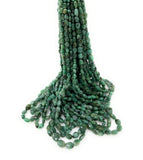 16" Natural Emerald Gemstone Beads, Smooth Emerald Oval Beads for Jewelry Making, May Birthstone Jewelry Supplies