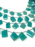 10 Pcs Amazonite Fancy Slice Beads, Amazonite Gemstone Beads for Jewelry Making, 10x9mm - 18x15mm