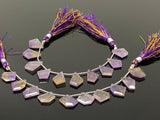 10 Pcs Ametrine Faceted Fancy Slice Beads, Ametrine Gemstone Beads for Jewelry Making, 15x12mm - 20x14mm