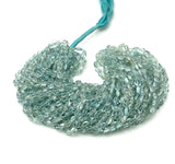 15” Aquamarine Gemstone Beads, Blue Aquamarine Nugget Smooth Beads, Bulk Wholesale Beads, 4x3mm - 7x6mm