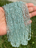 15” Aquamarine Gemstone Beads, Blue Aquamarine Nugget Smooth Beads, Bulk Wholesale Beads, 4x3mm - 7x6mm