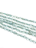 15” Aquamarine Gemstone Beads, Blue Aquamarine Nugget Smooth Beads, Bulk Wholesale Beads, 4x3mm - 7x6mm
