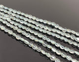 15” Aquamarine Gemstone Beads, Blue Aquamarine Nugget Smooth Beads, Bulk Wholesale Beads, 4x3mm - 7x6mm