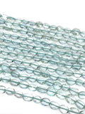 15” Blue Aquamarine Gemstone Beads, Aquamarine Nugget Smooth Beads, Bulk Wholesale Beads, 4x3mm - 7x6mm