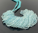 15” Blue Aquamarine Gemstone Beads, Aquamarine Nugget Smooth Beads, Bulk Wholesale Beads, 4x3mm - 7x6mm