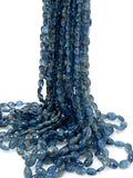 15” Rare Santa Maria Aquamarine Gemstone Beads, Aquamarine Oval Nugget Smooth Beads, Bulk Wholesale Beads, 4x3mm - 7x6mm