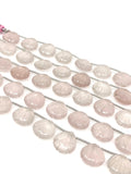 12mm Rose Quartz Carved Gemstone Beads, Rose Quartz Shell Shape Carved Briolette Beads for Jewelry Making, 10 Pcs
