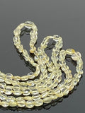 15” Rare Yellow Aquamarine Beads, Yellow Aquamarine Oval Smooth Gemstone Beads, Bulk Wholesale Beads, 4x3mm - 7x6mm