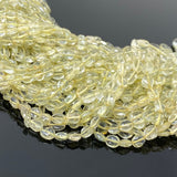 15” Rare Yellow Aquamarine Beads, Yellow Aquamarine Oval Smooth Gemstone Beads, Bulk Wholesale Beads, 4x3mm - 7x6mm