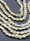 15” Rare Yellow Aquamarine Beads, Yellow Aquamarine Oval Smooth Gemstone Beads, Bulk Wholesale Beads, 4x3mm - 7x6mm