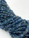 15” Rare Santa Maria Aquamarine Gemstone Beads, Aquamarine Oval Nugget Smooth Beads, Bulk Wholesale Beads, 4x3mm - 7x6mm