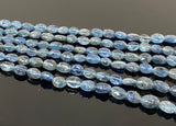 15” Rare Santa Maria Aquamarine Gemstone Beads, Aquamarine Oval Nugget Smooth Beads, Bulk Wholesale Beads, 4x3mm - 7x6mm