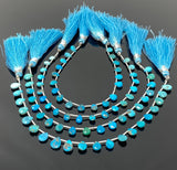 7” Turquoise Gemstone Beads Natural Arizona Turquoise Faceted Pear Shape Beads Jewelry Supplies for DIY Jewelry Making, Bulk Wholesale Beads