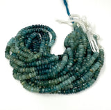 15” Rare Grandidierite Gemstone Beads, Smooth Grandidierite Beads for Jewelry Making, Wholesale Bulk Beads, 5.5mm - 6.5mm