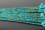 10” Genuine Arizona Turquoise Gemstone Beads, Natural Turquoise Beads, Wholesale Bulk Beads for Jewelry Making
