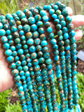 10” Genuine Arizona Turquoise Gemstone Beads, Natural Turquoise Beads, Wholesale Bulk Beads for Jewelry Making