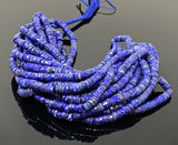 16” Lapis Lazuli Faceted Heishi Beads, Lapis Lazuli Tyre Shape Disc Beads, Wholesale Bulk Beads AAA Grade, 6mm - 6.5mm