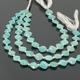 15 Pcs Amazonite Fancy Diamond Shape Beads, Peruvian Amazonite Gemstone Beads for Jewelry Making, 9mm - 10mm