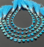 7” Turquoise Gemstone Beads Natural Arizona Turquoise Faceted Pear Shape Beads Jewelry Supplies for DIY Jewelry Making, Bulk Wholesale Beads