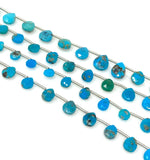 7” Turquoise Gemstone Beads Natural Arizona Turquoise Faceted Pear Shape Beads Jewelry Supplies for DIY Jewelry Making, Bulk Wholesale Beads