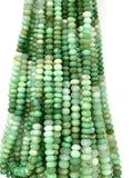 16” Natural Chrysoprase Faceted Rondelle Beads, Chrysoprase Gemstone Beads, Bulk Wholesale Beads