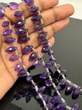 Amethyst Marquise Faceted Briolette Beads, Amethyst Gemstone Beads, Jewelry Supplies for Jewelry Making, Bulk Wholesale Beads, 8" Strand