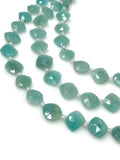15 Pcs Amazonite Fancy Diamond Shape Beads, Peruvian Amazonite Gemstone Beads for Jewelry Making, 9mm - 10mm